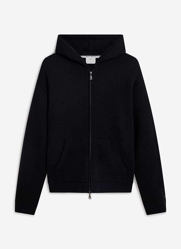 Chronicle Knitted Hoodie | Cotton | Black