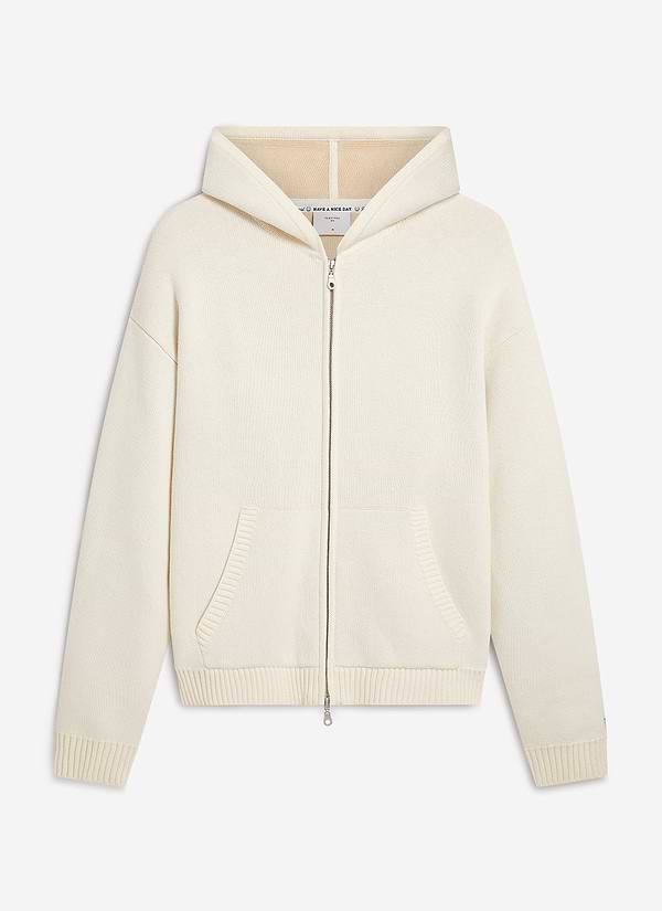 Chronicle Knitted Hoodie | Cotton | Ecru