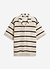 Crochet Groundsman Cuban Shirt| Ecru with Black