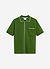 Contrast Trim Shirt | Wool | Forest with Ecru