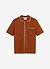 Contrast Trim Shirt | Wool | Rust