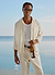 Long Sleeve Cuban Linen Shirt | Cream
