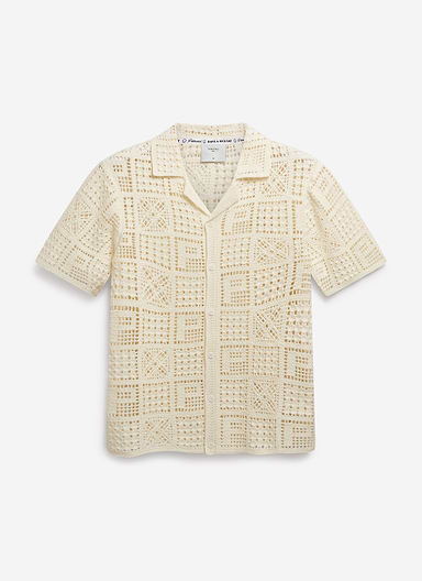 Crochet Groundsman Shirt | Cotton | Ecru