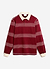 Editor Striped Rugby Polo | Cotton | Burgundy