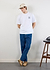 Fortune Fish Oversized T Shirt | Embroidered Organic Cotton | White