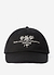 Floral Embroidered Trucker Cap | Cotton | Black
