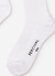 Floral Embroidered Socks | White