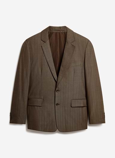 Grounds Tailored Blazer | Herringbone Wool | Oak