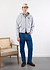 Olive Zip Through Hoodie | Embroidered Organic Cotton | Athletic Grey