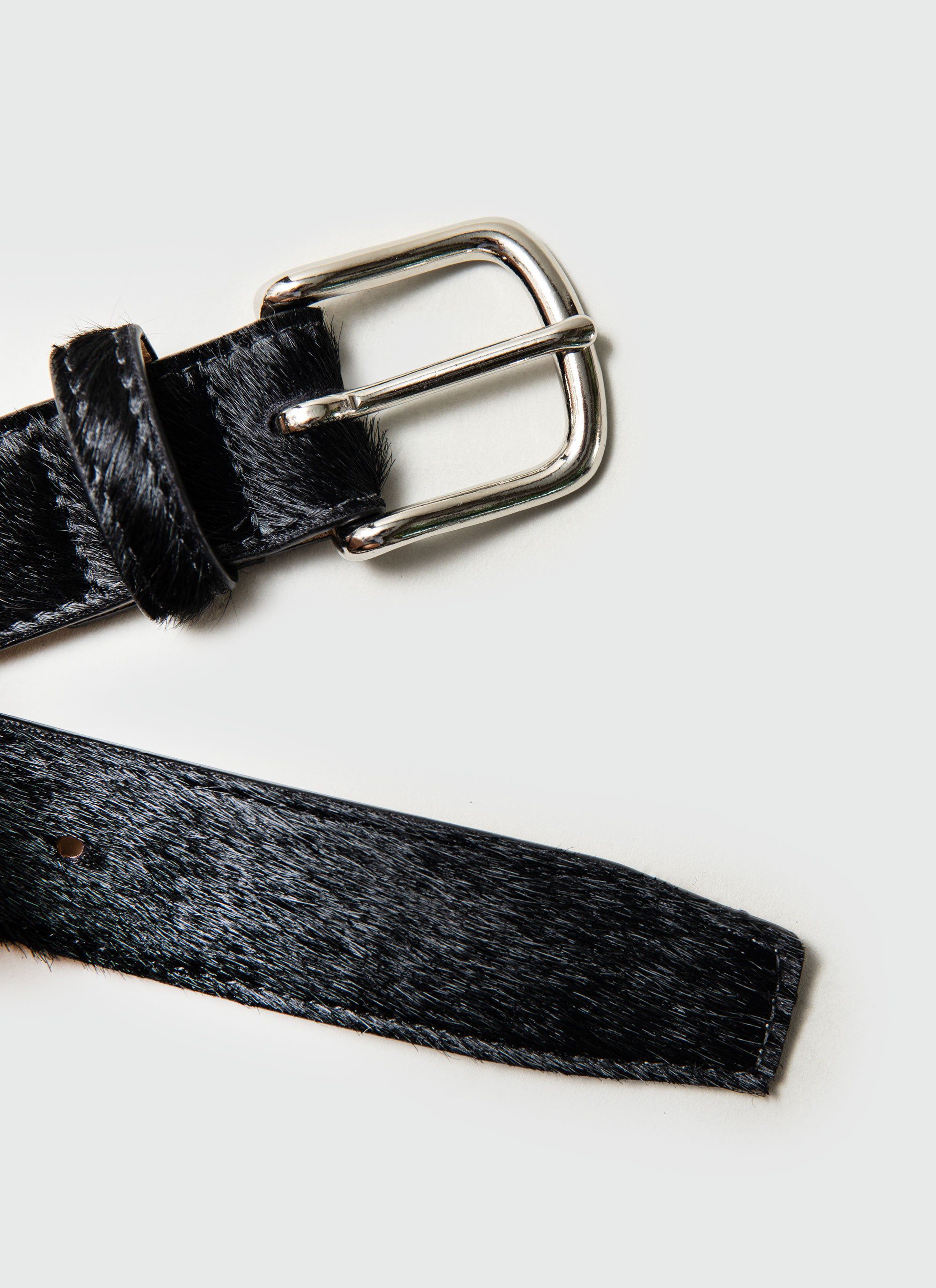 小物 paradoxe paris BLACK PONY HAIR BELT Pony Hair Standard Belt | Made in England | Black