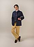 Men's Navy Sherlock Short Trench Coat | Waterproof | Midnight with Olive