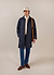 Men's Navy Greyson Long Trench Coat | Waterproof | Midnight with Olive