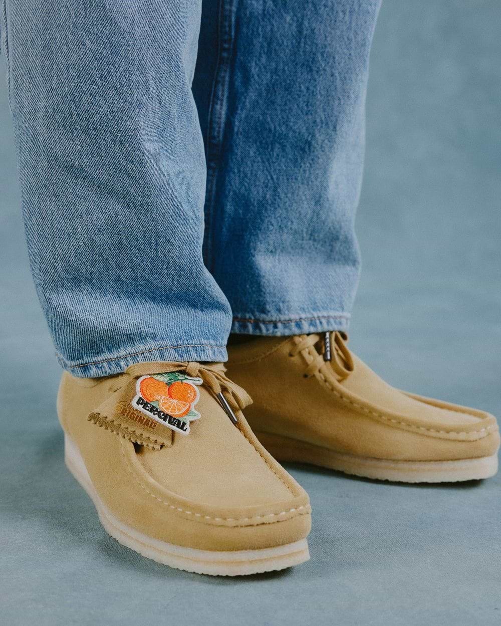 Clarks wallabee maple suede on sale