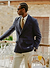 Tailored Double Breasted Blazer | Linen | Navy