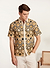Crochet Short Sleeve Shirt | Tan and Black