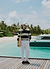 Striped Polo | Cotton | Navy