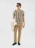 Sarti Knitted Polo Shirt | Cotton | Ecru with Forest