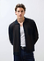 Appendix Long Sleeve Knitted Shirt | Cotton | Black with Brown