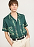 Import Embroidered Cuban Shirt | Linen | Forest