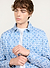 Moquette Grid Long Sleeve Shirt | Cotton | Blue