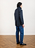 Men's Navy Sherlock Short Trench Coat | Waterproof | Midnight with Olive