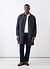 Men's Navy Greyson Long Trench Coat | Waterproof | Midnight with Olive