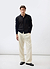 Appendix Long Sleeve Knitted Shirt | Cotton | Black with Brown