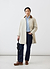 Mens Cream Relaxed Trench Coat | Cotton | Stone