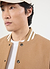 Puglia Varsity Bomber Jacket | Wool | Tan