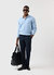 Verso Long Sleeve Knitted Polo | Cotton | Heather Blue