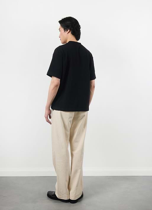 Fern Oversized T Shirt | Embroidered Organic Cotton | Black