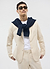 Tailored Seersucker Blazer | Cream