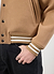 Puglia Varsity Bomber Jacket | Wool | Tan