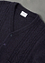 Cable Stripe Cardigan | Wool | Navy