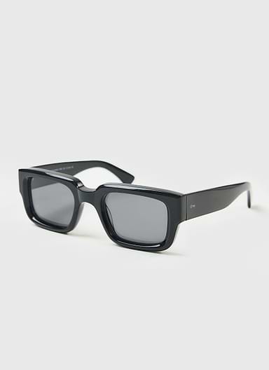 P002-E2 Black Sunglasses | Black Polarized Lenses