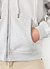 Standing Zip Hoodie | Organic Cotton | Heather Grey