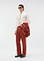 Pleated Tailored Trousers | Linen | Rust