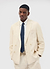 Tailored Double Breasted Blazer | Linen | Stone