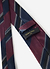 Stripe Cross Stitch Tie | Silk | Burgundy