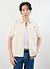 Olive Embroidered Cropped Shirt | White