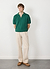 Open Collar Ribbed Polo | Percival x Ilaria | Forest