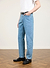 Straight Leg Denim Jeans | Cotton | Light Wash Blue