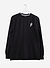 Spaceman Long Sleeve T Shirt | Embroidered Organic Cotton | Black