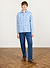 Moquette Grid Long Sleeve Shirt | Cotton | Blue