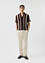 Conti Knitted Stripe Shirt | Cotton | Brown with Ecru