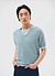 Casa Martini Knitted Tennis Polo | Cotton | Blue