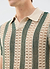 Sarti Knitted Polo Shirt | Cotton | Ecru with Forest