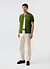 Contrast Trim Shirt | Wool | Forest with Ecru