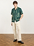 Import Embroidered Cuban Shirt | Linen | Forest