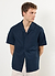 Short Sleeve Cuban Shirt | Linen | Navy